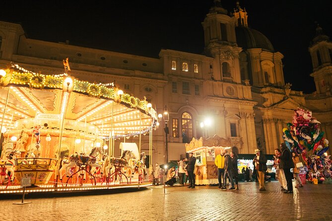 2h Xmas Lights Panoramic Vespa Sidecar Tour - Piazza Navona and the end of the evening