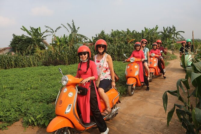 Beautiful Female Riders Vespa Red River Countryside Tour 5 Hours - Lunch, coffee, and the taste of Hanoi