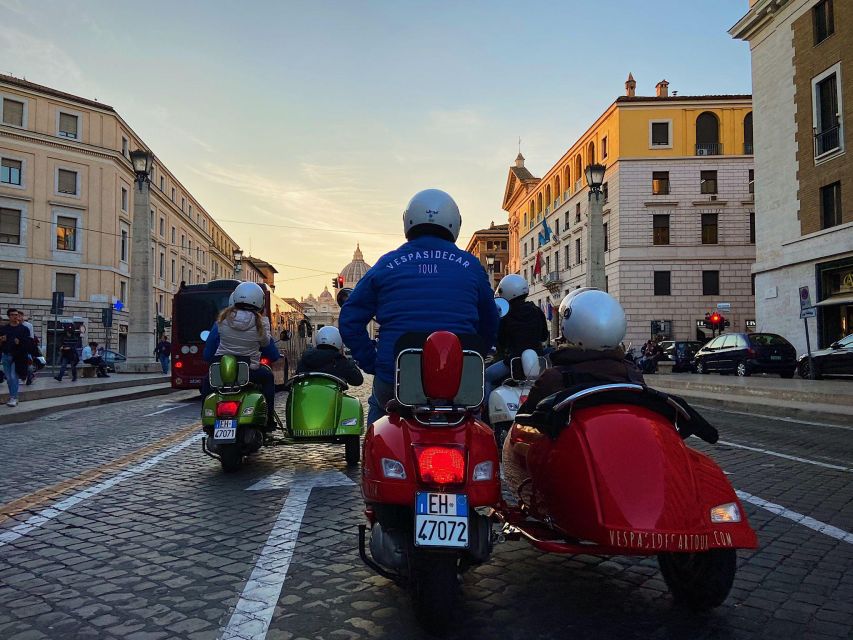 Evening Vespa Sidecar Tour with Gourmet Pizza Tasting - The Pantheon and Pizza at Palazzo Rondanini