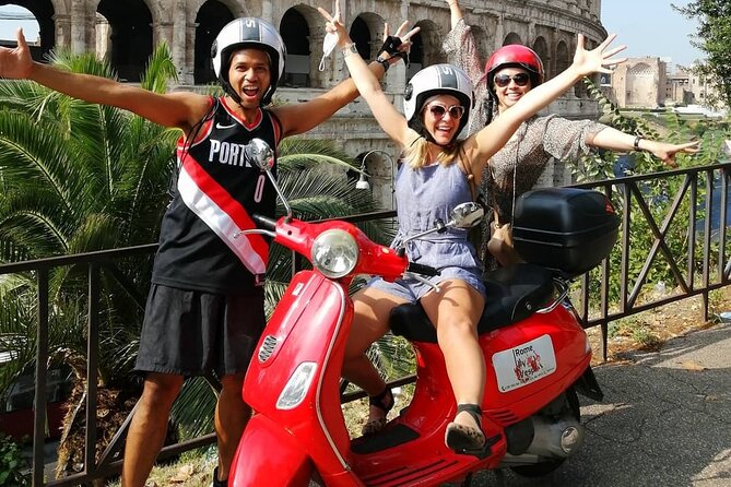 Guided Vespa Tour of Rome – Ride a Vespa with a Local Guide - The Colosseum, seen from the road