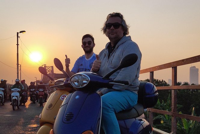 HANOI MUST SEE SITES Vespa Tour - Crossing Long Bien Bridge and the Red River