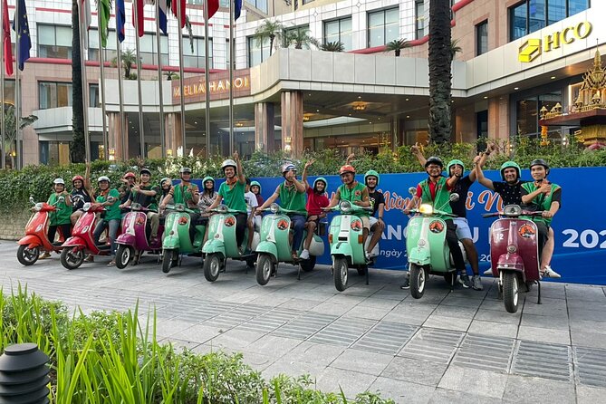 Hanoi Vespa After Dark Street Food Tour -Hidden Gem-Train Street - Ba Dinh and the city’s larger spaces