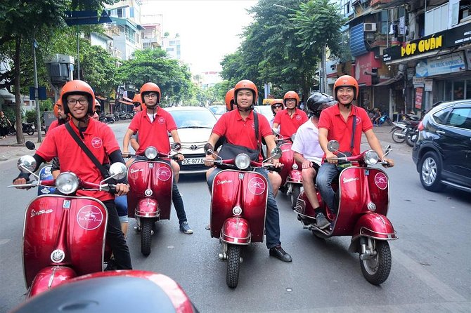 Hanoi Vespa Tours: Full Day Hanoi City & Countryside Vespa Tours - Long Bien Bridge and the road toward the Red River
