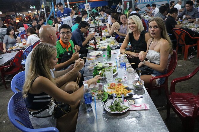 Hoi An Vespa By Night Street Food Tour - Sunset seafood and cold beers on Cam Nam Island