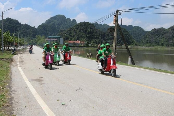 Ninh Binh Vespa Start from Hanoi + Boat + Villages +Rice Paddies - A local-style lunch near Tam Coc