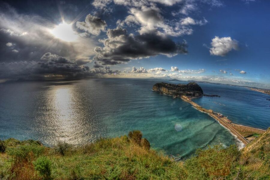 Panoramic Naples Private Tour by Vintage Vespa - Marechiaro and the view toward Nisida