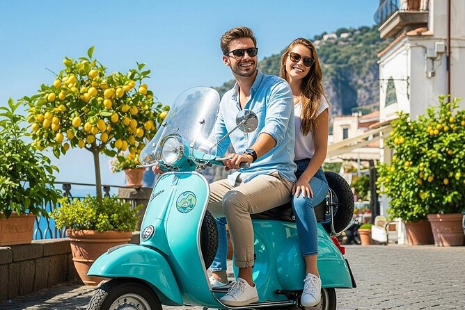 Private audio-guided Amalfi Coast Vespa Tour with driver - Sorrento starts the ride with old streets and local legends