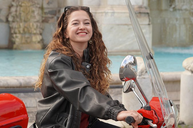 Roma Vespa Tour Pick-up from Hotel - Fontana dell’Acqua Paola on Janiculum Hill