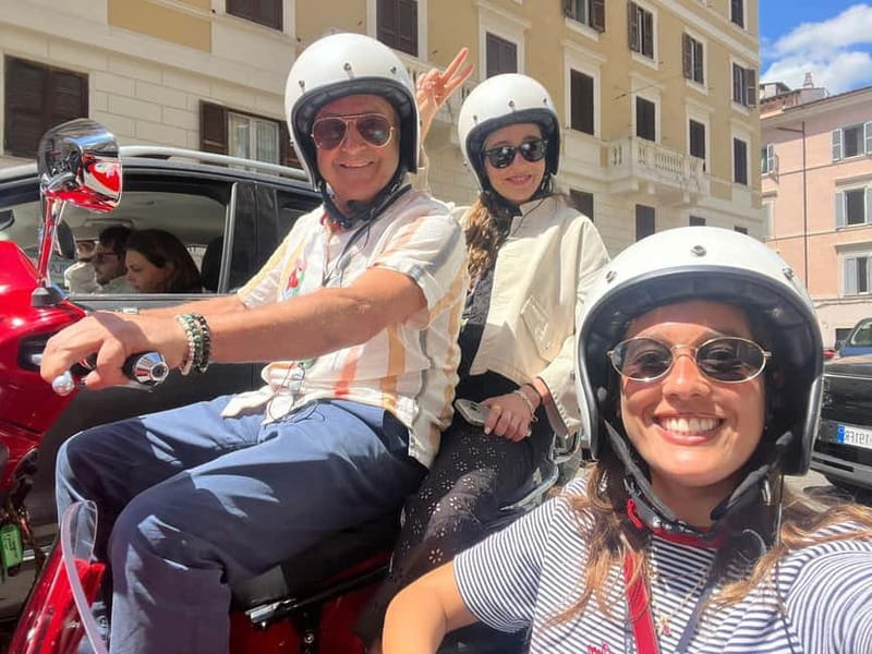 Rome 1.5 hours Private tour in Vespa Sidecar vintage style - What the $134.81 price buys you