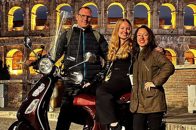 Rome by Night Vespa Ride: Icons of Rome - Trevi Fountain and the final stretch to the Spanish Steps