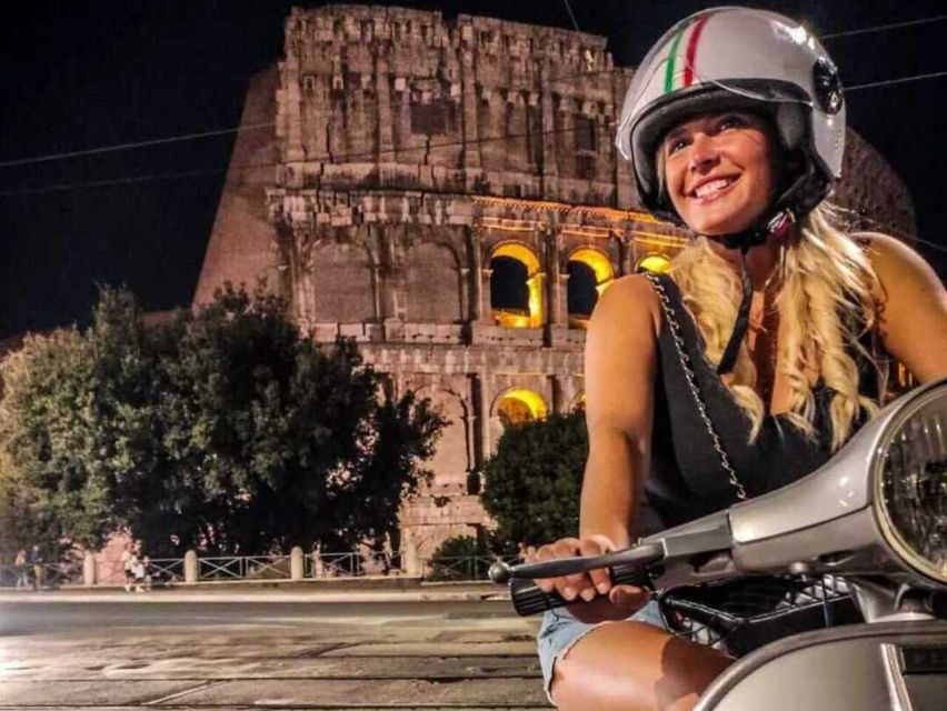 Rome by Night Vespa Tour With Driver/Private Guide - Imperial Fora and the Colosseum after dark