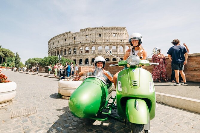 Rome City Highlights & Hidden Gems: Vespa Sidecar Guided Tour - The Colosseum, Palatine Hill, and Circus Maximus