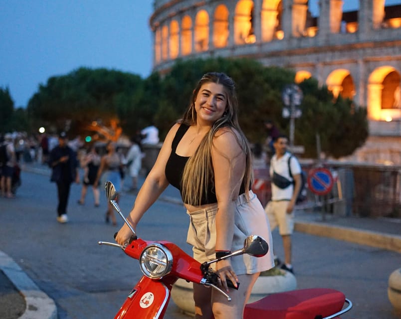 Rome: City Highlights Nighttime Vespa Photoshoot Jouney - Orange Garden views above the city