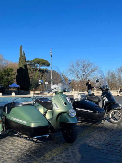 Rome: Day and Night Private Vespa Tour with Hotel Pickup - The Prosecco Stop at Fontana dellAcqua Paola