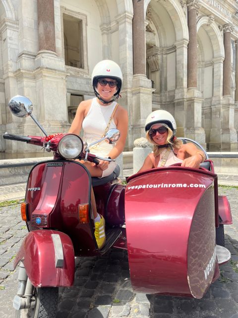 Rome: Evening Fiat 500 and Vespa Prosecco Tour - Baths of Caracalla and the Pyramid of Cestius