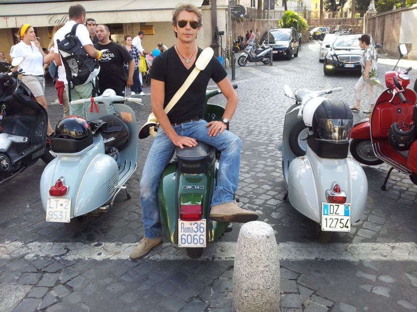Rome: Half-Day Tour by Vespa with Driver - Fountains, steps, and movie memories