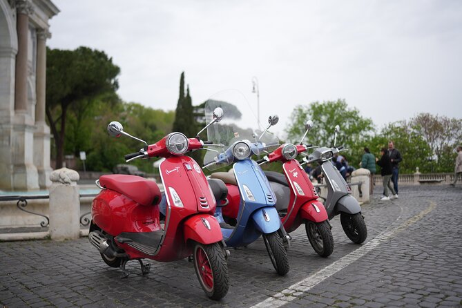 Rome’s Highest Hills Skyline Vespa Tour with Driver and Photo - The driver, safety gear, and group size