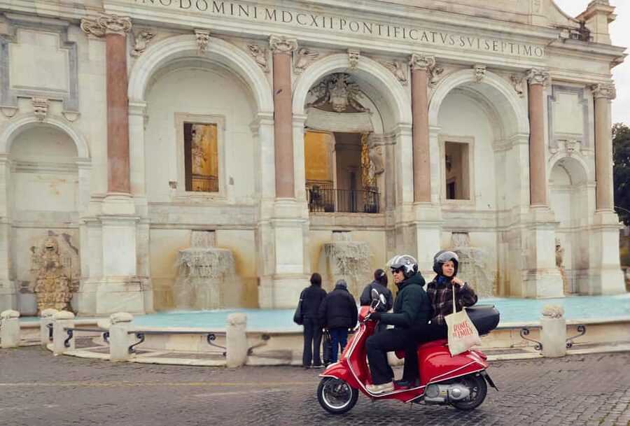Rome: The Official Emily in Paris Vespa Tour with Pastry - Trevi Fountain and your own coin toss