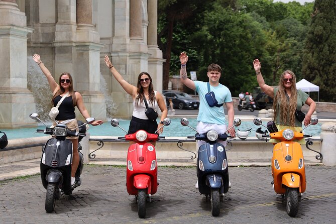Rome Vespa Photography Service - Gianicolo Terrace finishes with wide city views