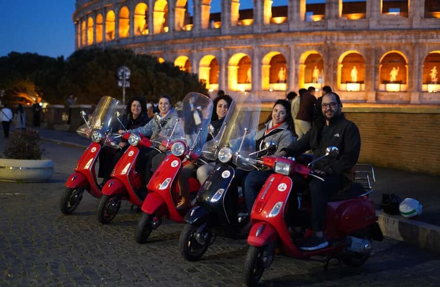 Rome: Vespa Scooter Night Tour with Pro Photographer service - Janiculum Hill and the second photo session