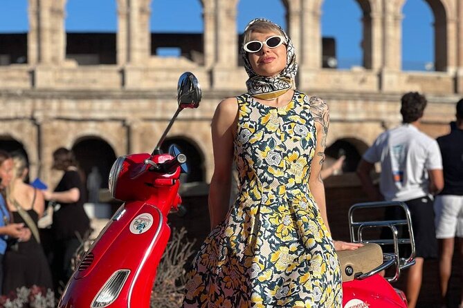 Rome Vespa Tour and Professional Photoshoot - The Colosseum gives the tour its big opening