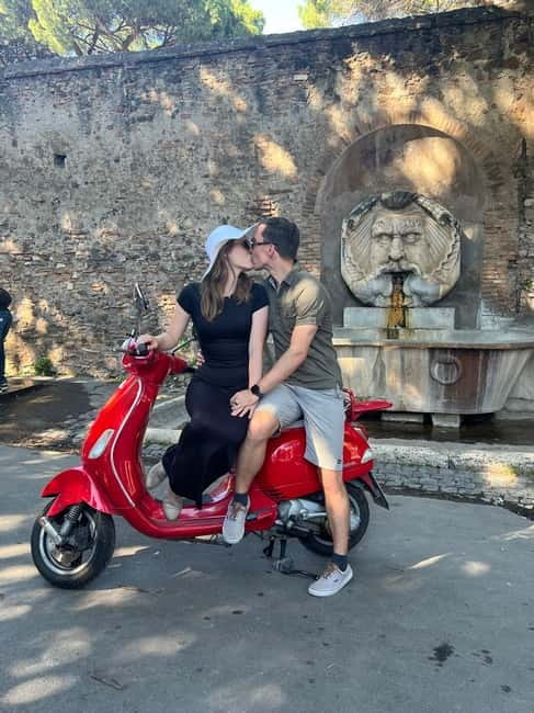 Rome: Vespa Tour with Hidden Gems and Driver - Aqua Paola Fountain adds cinematic Rome