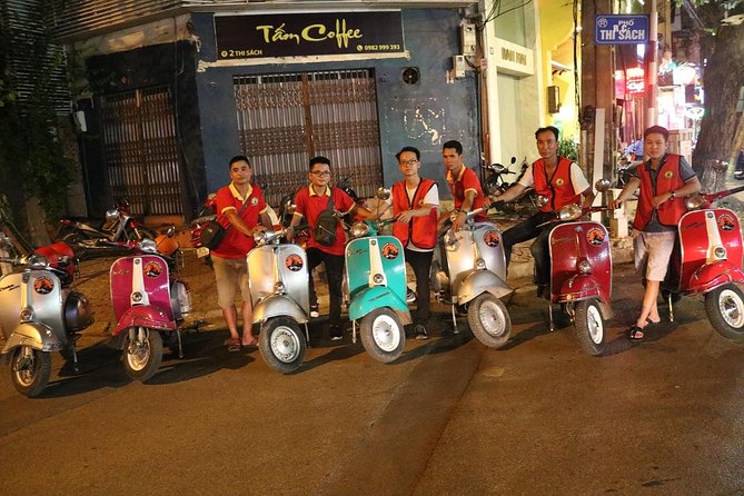 Saigon After Dark Vespa Street Food Tour + Live Music 4 hours - The 6 pm pickup and coffee-shop start