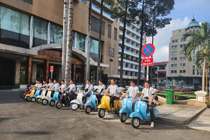 Saigon Secrets - Half Day Tour With Vintage Vespa - Sugarcane juice among old apartment blocks