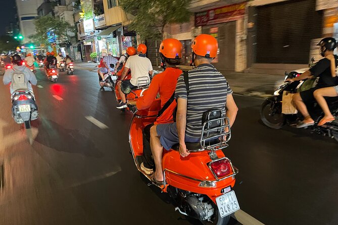 Saigon Vespa By Night Street Food With Female Riders Ao Dai - Banh xeo, nem lui, and the flavors between stops