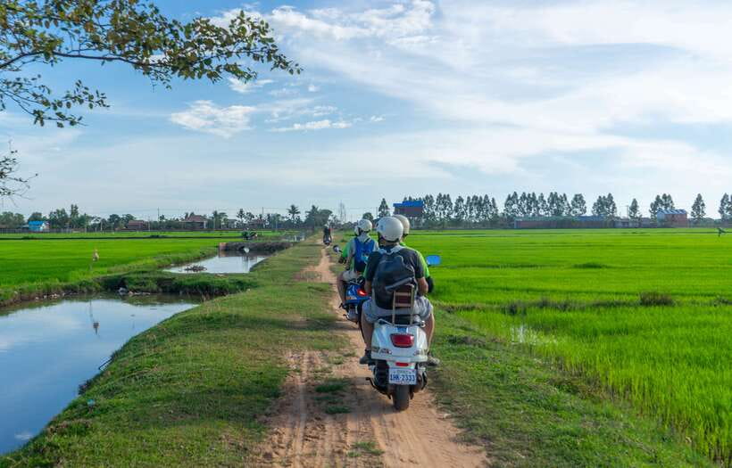 Siem Reap Countryside Sunset Vespa Tour or Tuk Tuk - Farms, lotus ponds, and cottage production