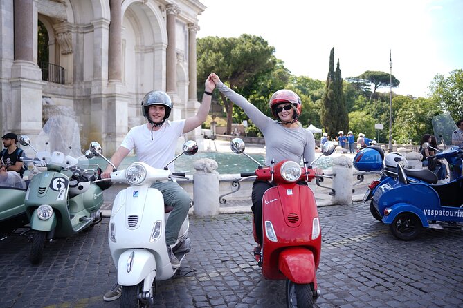 Vespa Experience in Rome– We Pick You Up Directly from Your Hotel - Fontana dell’Acqua Paola is the photo centerpiece