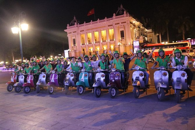 Vespa Saigon By Night Street Food Tour - First food stop: banh xeo and spring rolls
