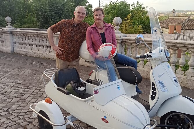 Vespa Sidecar Tour at Day/Night with Pickup - Caracalla Baths and the Pyramid of Cestius