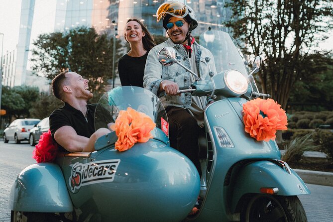 VESPA SiDECAR Tour in San Antonio with Tacos - Starting at Hotel Emma and seeing the River Walk from above