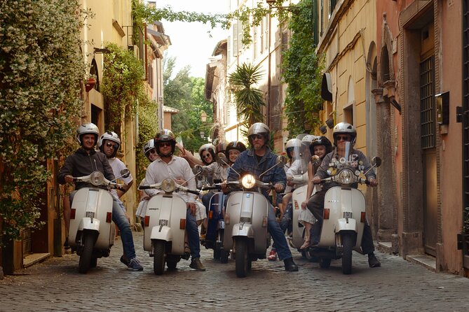 Vespa Tour with driver Rome By Night 3 hours - The Pyramid of Cestius adds a surprise