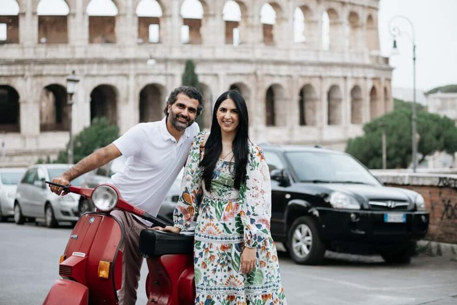 Vespa Tour with Professional Photography in Rome - Gianicolo Terrace and the final city view